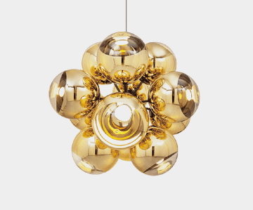 Mirror Ball Burst Chandelier Gold