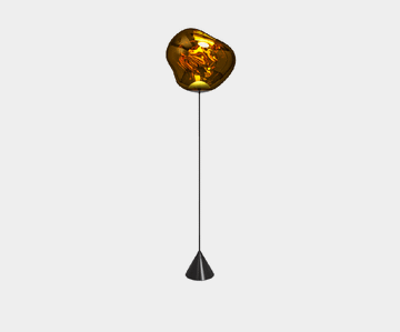 Melt Cone Slim Floor Gold LED