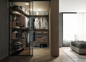 TA-TAC - Corner wooden walk-in wardrobe _ Adok