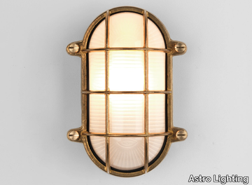 THURSO OVAL - LED outdoor wall lamp in brass and glass _ Astro Lighting