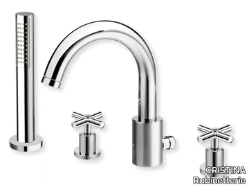 EXCLUSIVE CRIEV126 - 4 hole bathtub tap with hand shower _ CRISTINA Rubinetterie