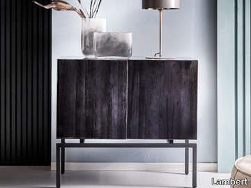 BARNEY - Wooden highboard with doors _ Lambert