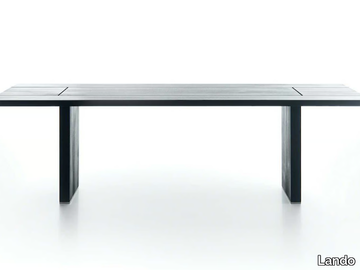 IPERBOLE - Rectangular solid wood dining table _ Lando
