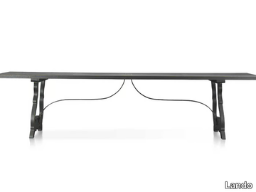 LIRA - Rectangular solid wood dining table _ Lando