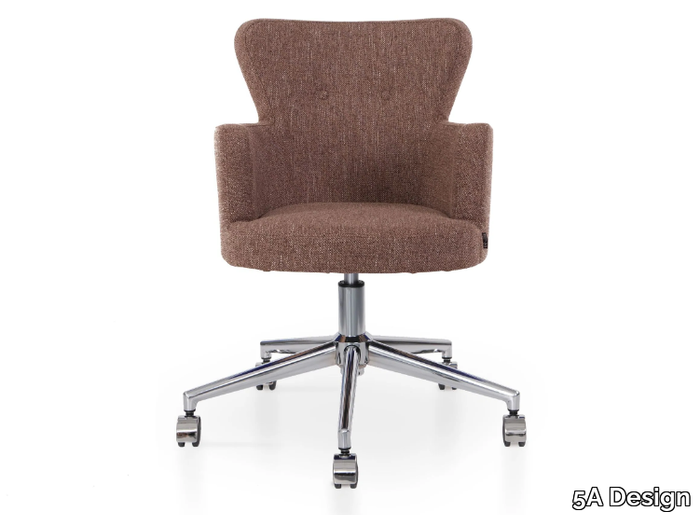 CUORE - Upholstered fabric office chair with 5-Spoke base with castors _ 5A Design