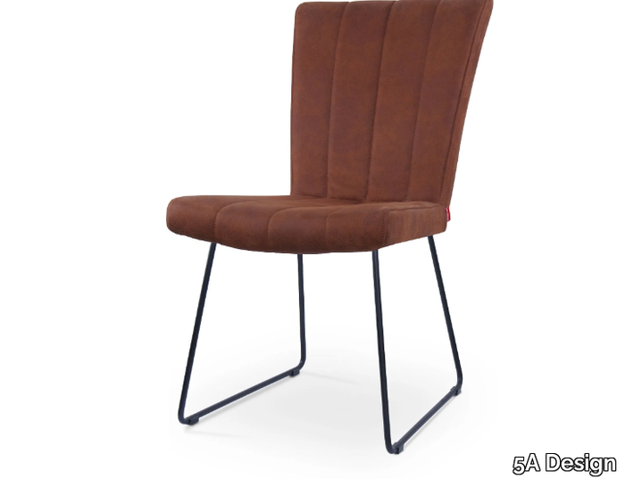 GALA SLED - Sled base upholstered fabric chair _ 5A Design