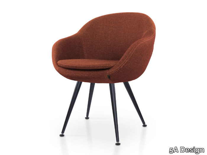 GLOBE CONIC - Upholstered fabric chair with armrests _ 5A Design