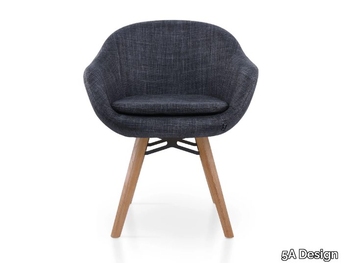 GLOBE VITO - Fabric chair with armrests _ 5A Design