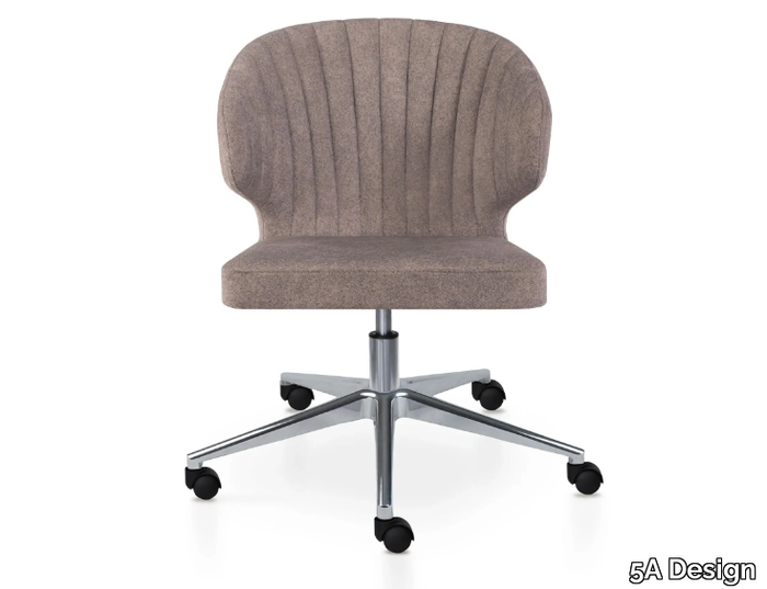 GLORIA 5 WAYS - Upholstered height-adjustable fabric office chair with castors _ 5A Design