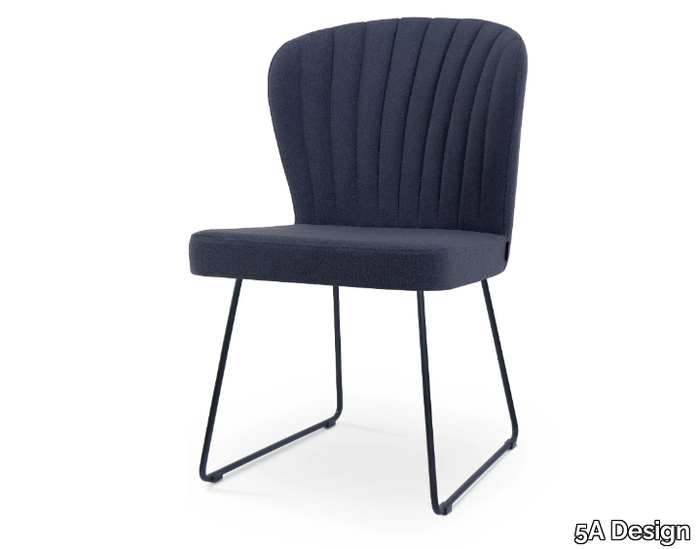 GLORIA SLED - Upholstered sled base fabric chair _ 5A Design