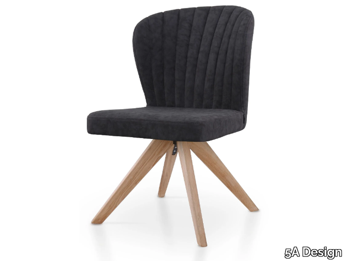 GLORIA SPIDER - Trestle-based upholstered leather chair _ 5A Design