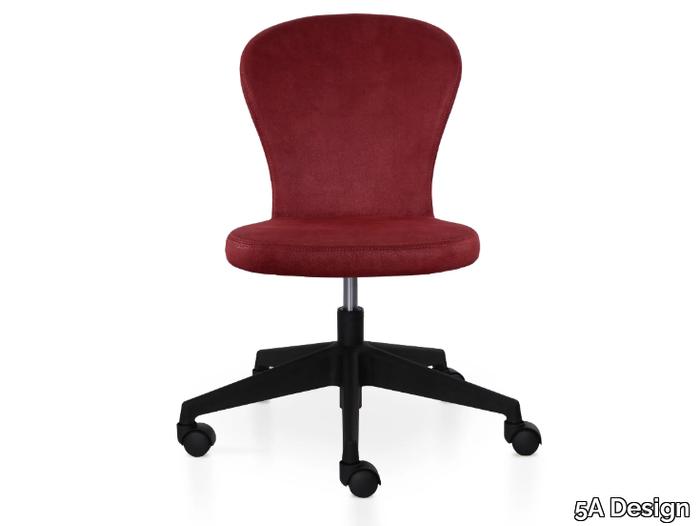 HERA 5 WAYS - Height-adjustable swivel leather office chair with 5-Spoke base _ 5A Design