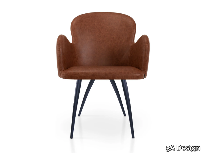 HERA TIFFANY - Leather chair with armrests _ 5A Design