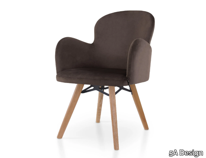 HERA VITO - Fabric chair with armrests _ 5A Design