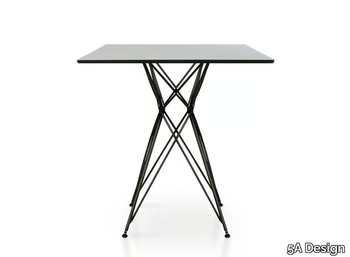 LINEA - Square powder coated steel high side table _ 5A Design