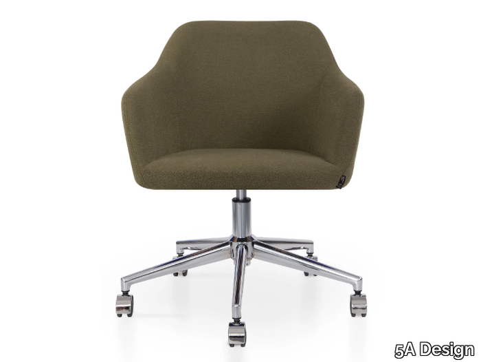 PREMIERE 5 WAYS - Upholstered swivel fabric office chair with armrests _ 5A Design