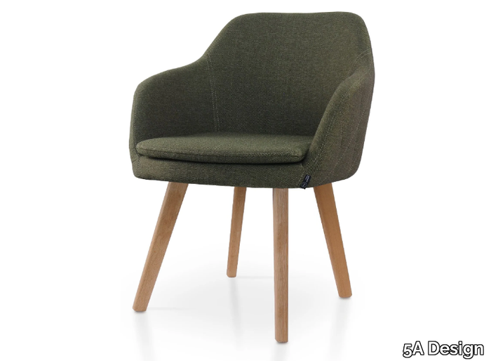 PREMIERE OAK - Fabric chair with armrests _ 5A Design