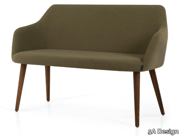 PREMIERE DOUBLE OAK - Fabric bench with back _ 5A Design