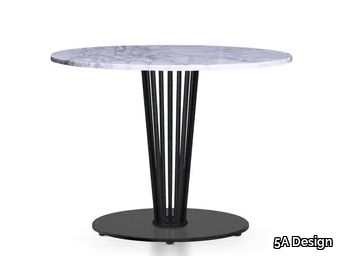 CURVO ROUND - Round powder coated steel high side table _ 5A Design