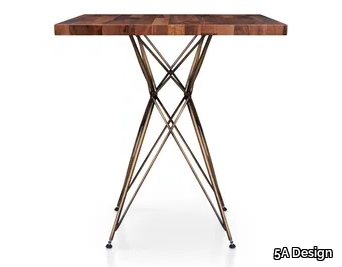 LINEA - Square wooden high table _ 5A Design