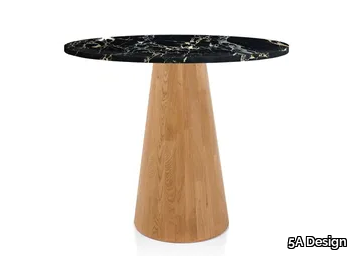 MUSHROOM OAK - Round Portoro marble table _ 5A Design