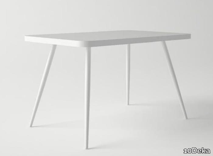 GARDEL - Rectangular powder coated aluminium garden table _ 10Deka