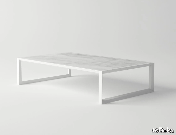 NUBES - Rectangular low garden side table _ 10Deka