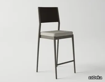 CURACAO - Powder coated aluminium barstool with footrest _ 10Deka