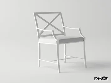 AGOSTO - Aluminium garden chair with armrests _ 10Deka