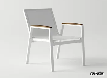 AMELIA - Aluminium easy chair with armrests _ 10Deka