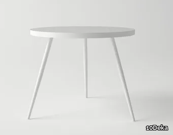 GARDEL - Round powder coated aluminium garden table _ 10Deka