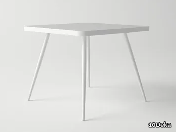 GARDEL - Square powder coated aluminium garden table _ 10Deka