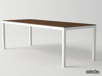 DAYTONA - Aluminium and wood garden table _ 10Deka