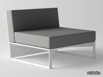 ORA MODULAR SOFA CENTER PIECE - Aluminium garden armchair _ 10Deka