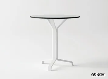 PULVIS 3 - Round aluminium garden table _ 10Deka