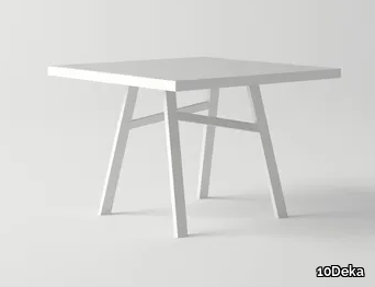 PULVIS - Square aluminium garden table _ 10Deka