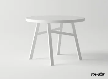 PULVIS - Round aluminium garden table _ 10Deka