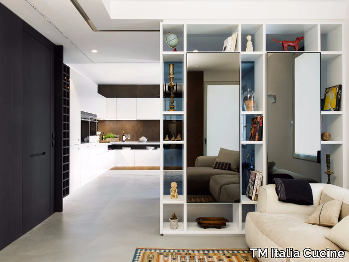 D90 / T30 - Storage wall with integrated lighting _ TM Italia Cucine