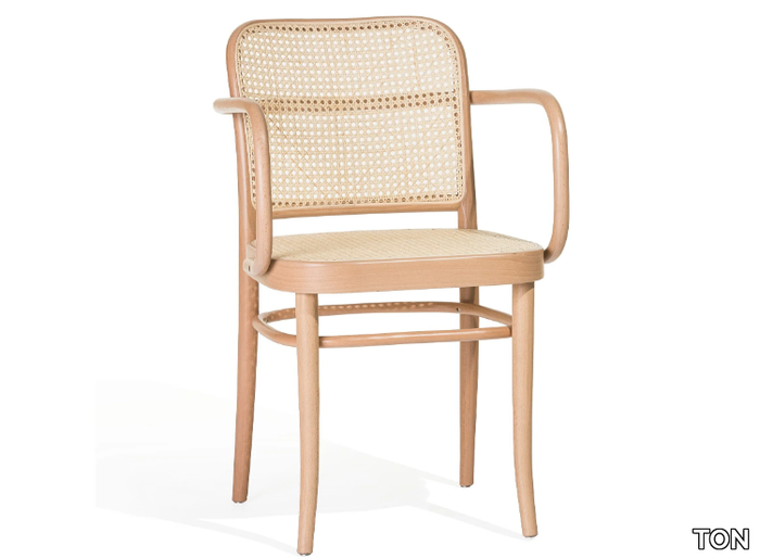 811 - Wooden chair with armrests _ TON