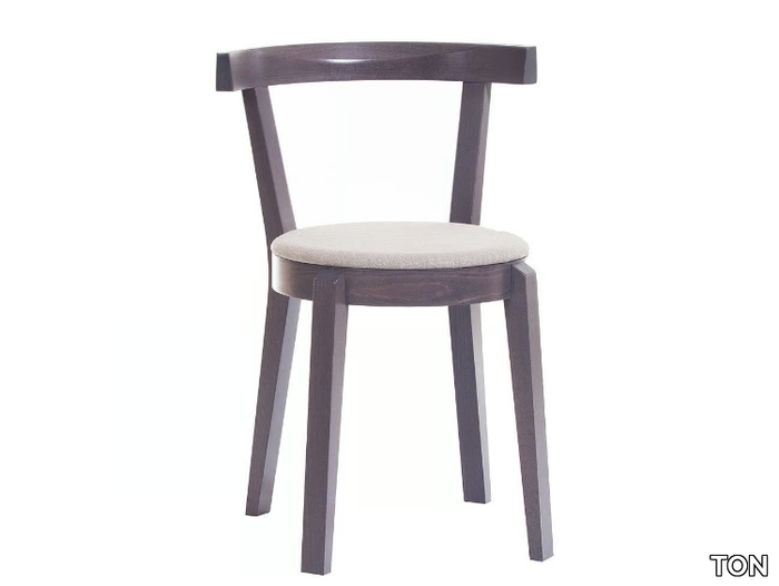 PUNTON - Wooden chair with integrated cushion _ TON