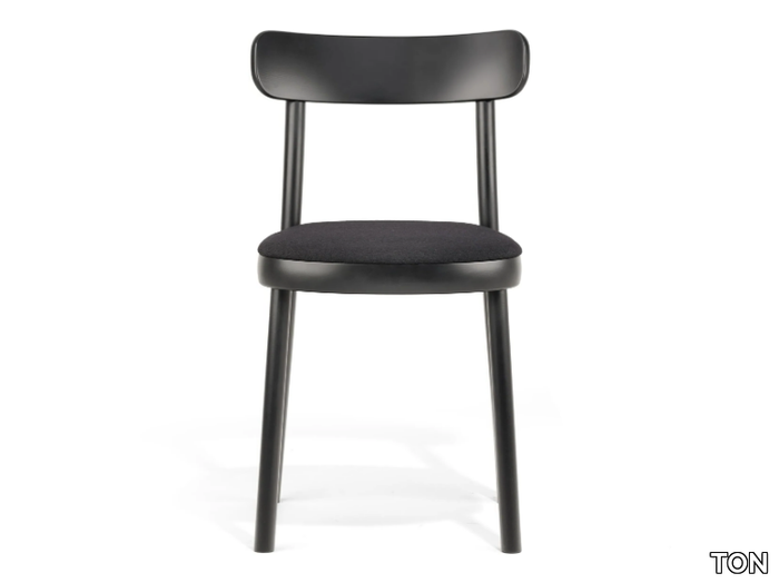 LA ZITTA - Beech chair with integrated cushion _ TON