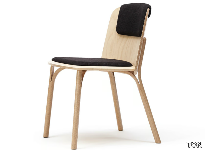 SPLIT - Upholstered wooden chair _ TON