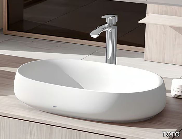 CE PJS05WEE#MW - Countertop oval galalato washbasin _ TOTO