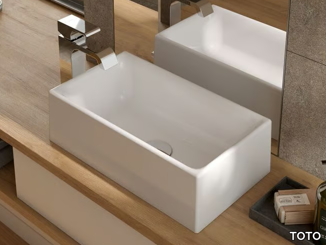 CS LW1734WH - Rectangular Countertop ceramic handrinse basin _ TOTO