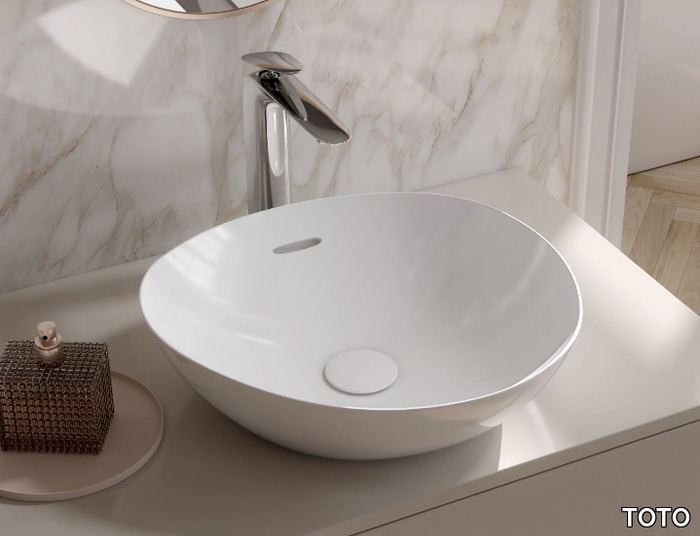 TA L4704E - Countertop ceramic washbasin with overflow _ TOTO