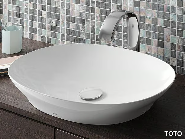 TL L4724E#XW / L4706E#XW - Oval countertop ceramic washbasin _ TOTO