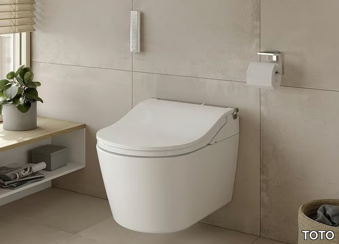 WASHLET® RW AUTO FLUSH - Wall-hung ceramic toilet with spray with bidet _ TOTO