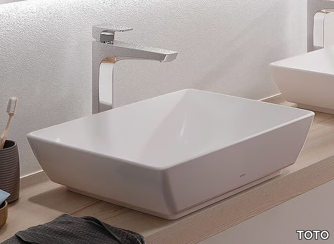 WU L1735E - Rectangular countertop ceramic washbasin _ TOTO