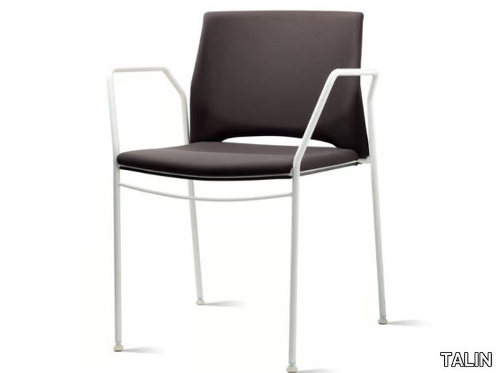 TREK 038 Z - Upholstered fabric chair with armrests _ TALIN