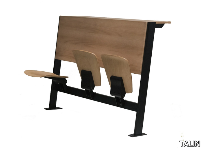 VEKTA 135 - Bench desk with integrated chairs _ TALIN